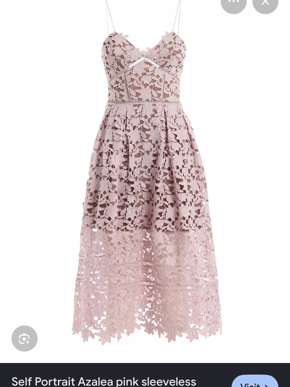 Self-Portrait Blush Pink Lace Midi Dress